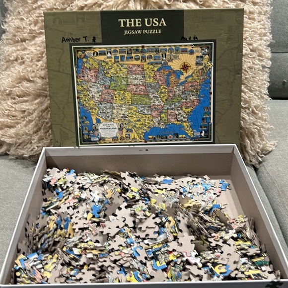 Masterpieces Jigsaw Puzzle 1000 Piece The USA Map - Picture 3 of 3
